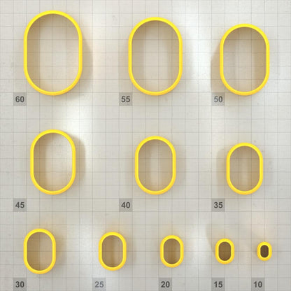 Rectangle Extra-Rounded 6:4 - Set of 11 Clay Cutters Plastic Cutters SweetyBijou Tools   