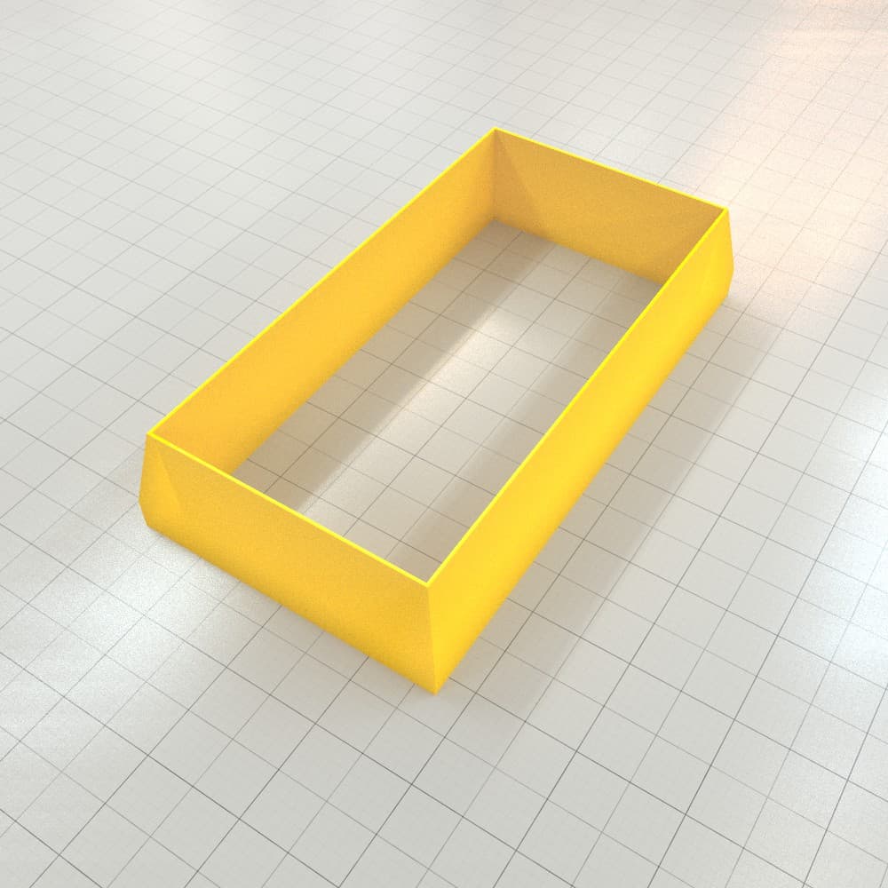 Rectangle 6:3 polymer clay cutters, graduated set of 11