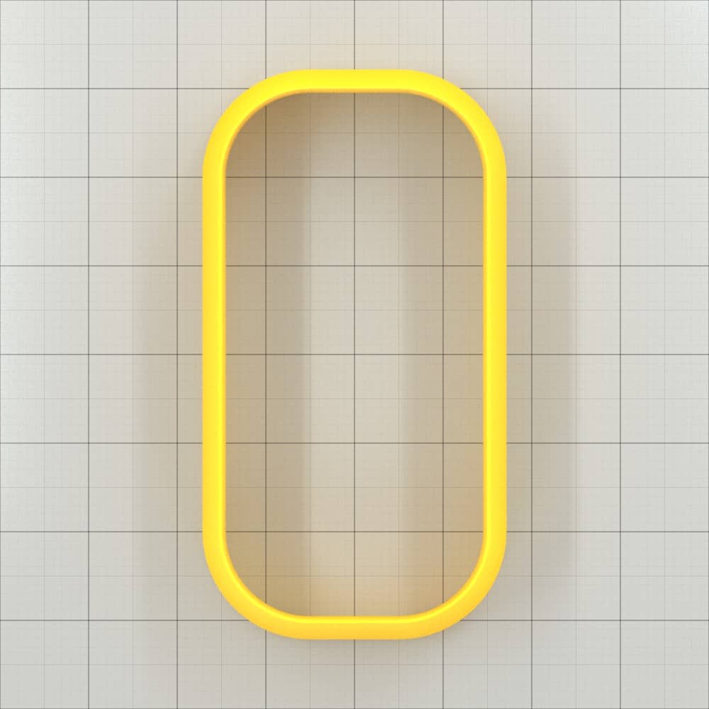 Rectangle Rounded 6:3 - Set of 11 Clay Cutters Plastic Cutters SweetyBijou Tools   