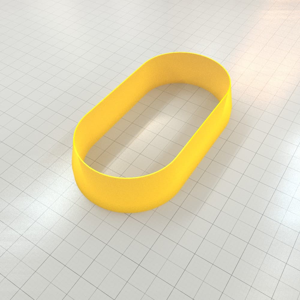 Rectangle Extra-Rounded 6:3 - Set of 11 Clay Cutters Plastic Cutters SweetyBijou Tools   