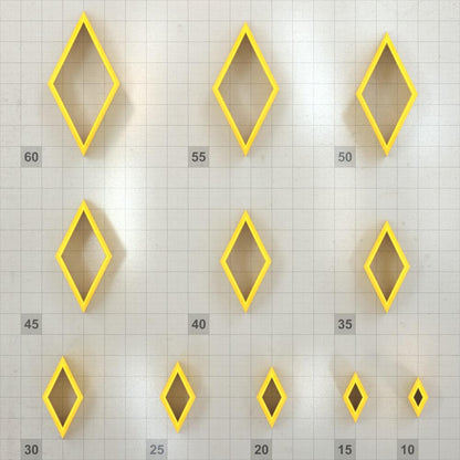 Diamond 6:3 - Set of 11 Polymer Clay Cutters Plastic Cutters SweetyBijou Tools   