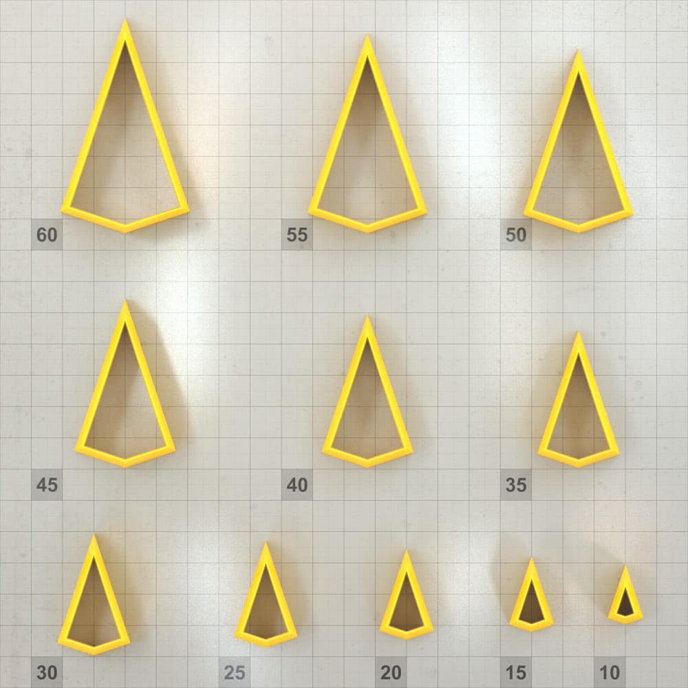 Kite - Set of 11 Polymer Clay Cutters Plastic Cutters SweetyBijou Tools   