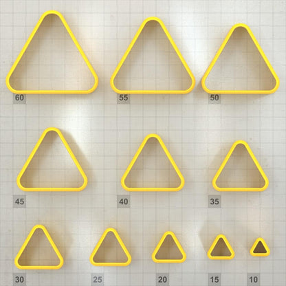Triangle Rounded - Set of 11 Polymer Clay Cutters Plastic Cutters SweetyBijou Tools   
