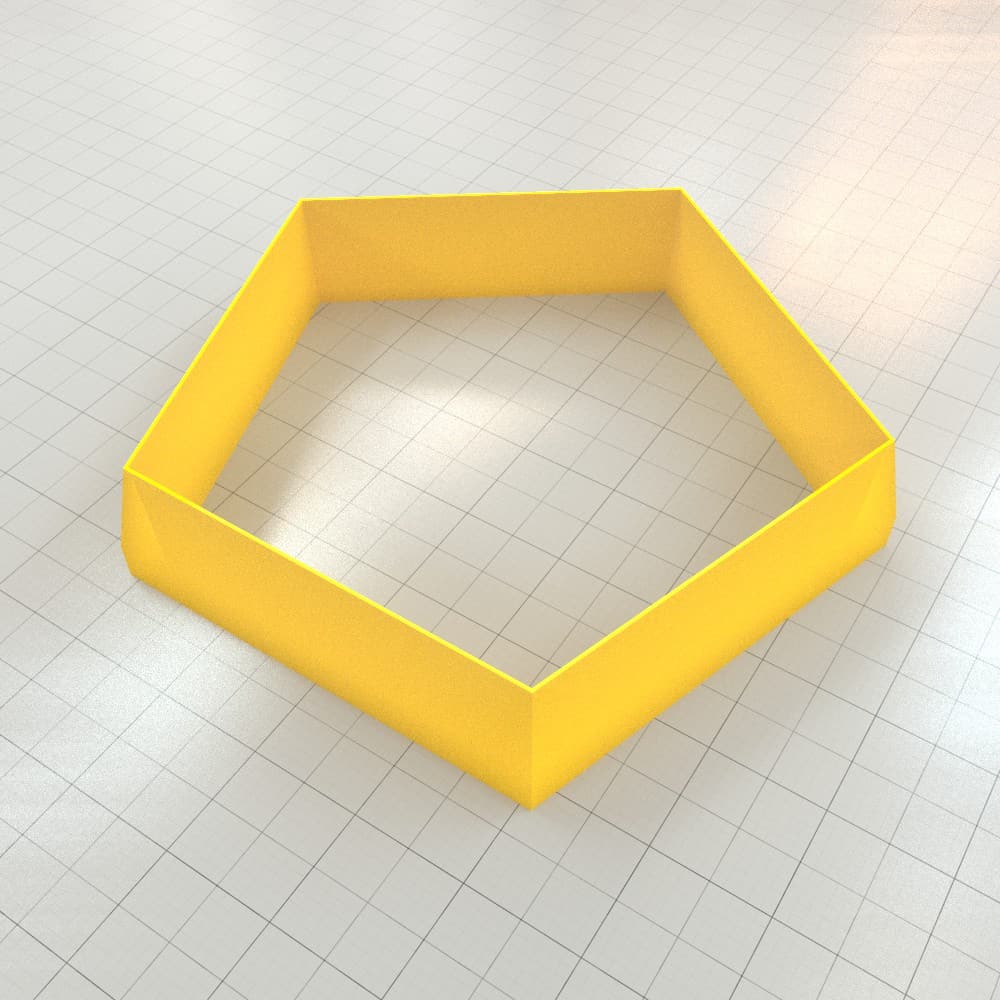 Pentagon - Set of 11 Polymer Clay Cutters Plastic Cutters SweetyBijou Tools   