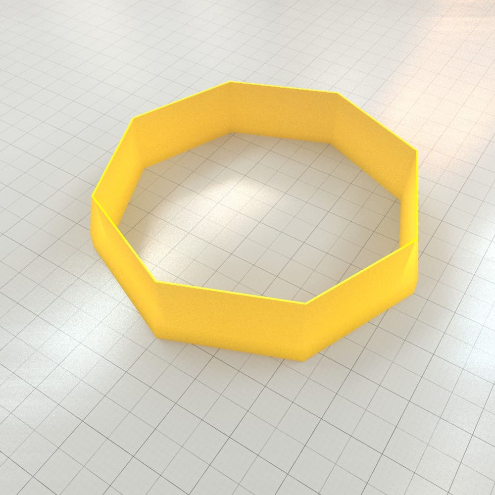 Octagon polymer clay cutters, graduated set of 11