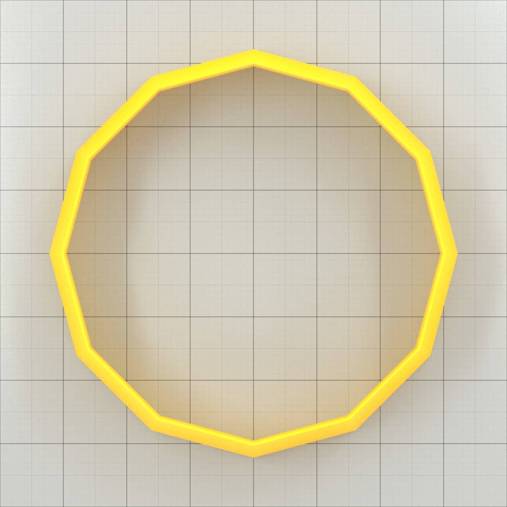 12-Sided Shape - Set of 11 Polymer Clay Cutters Plastic Cutters SweetyBijou Tools   