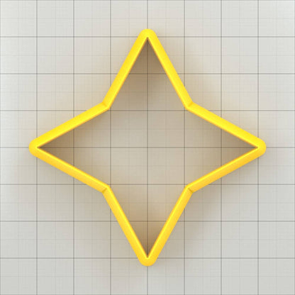 Star 4-Pointed, Wide - Set of 11 Clay Cutters Plastic Cutters SweetyBijou Tools   
