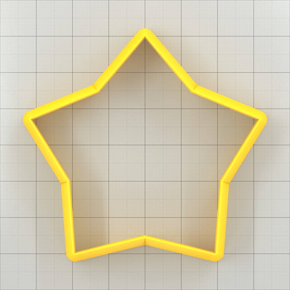 Star 5-Pointed, Wide - Set of 11 Polymer Clay Cutters Plastic Cutters SweetyBijou Tools   