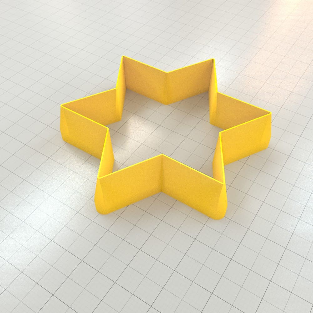 6-pointed star polymer clay cutters, graduated set of 11