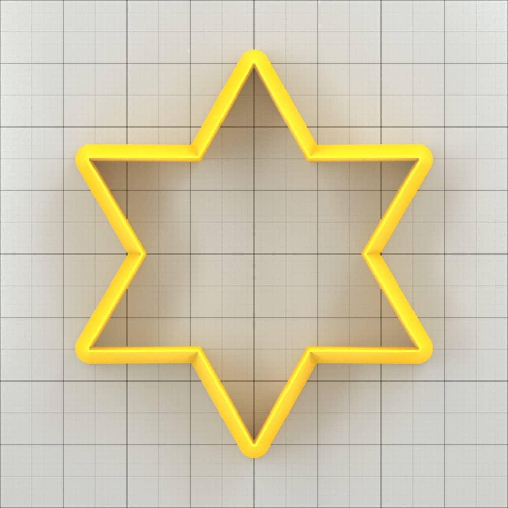 Star 6-Pointed - Set of 11 Polymer Clay Cutters Plastic Cutters SweetyBijou Tools   