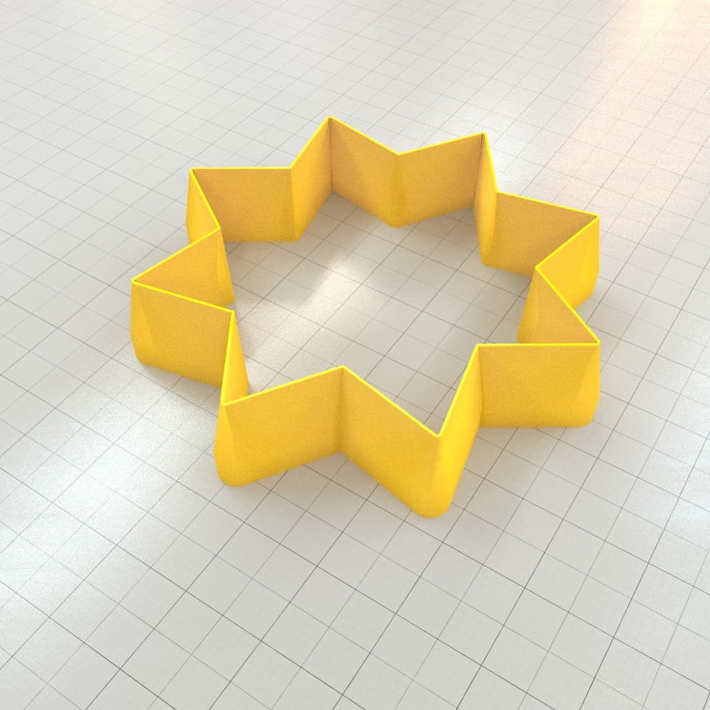 Star 8-Pointed - Set of 11 Polymer Clay Cutters Plastic Cutters SweetyBijou Tools   