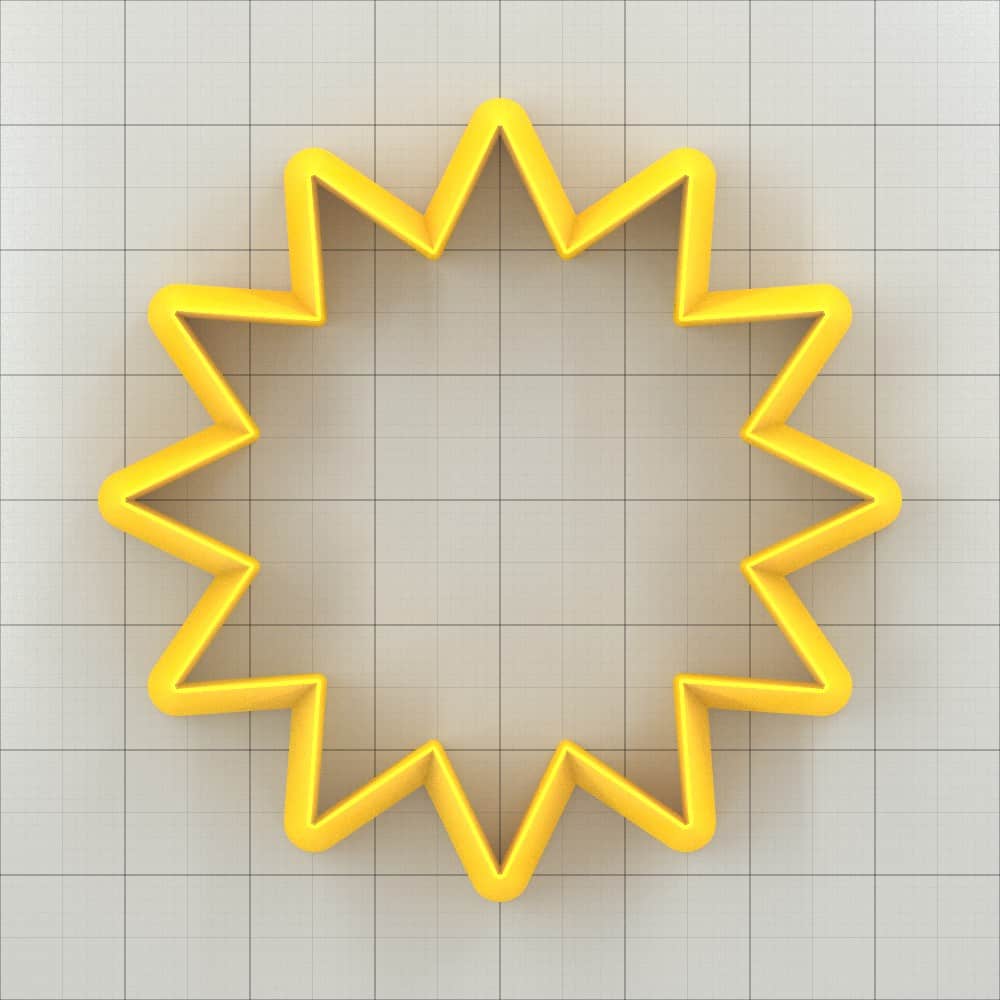 Star 12-Pointed, Tiny - Set of 11 Polymer Clay Cutters Plastic Cutters SweetyBijou Tools   