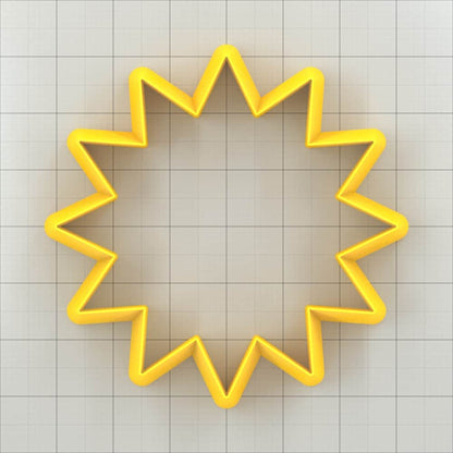 Star 12-Pointed, Tiny - Set of 11 Polymer Clay Cutters Plastic Cutters SweetyBijou Tools   