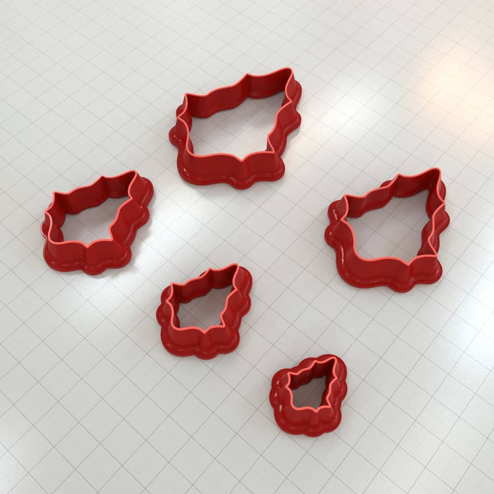 Wave-Edged Heart Clay Cutter Plastic Cutters SweetyBijou Tools   