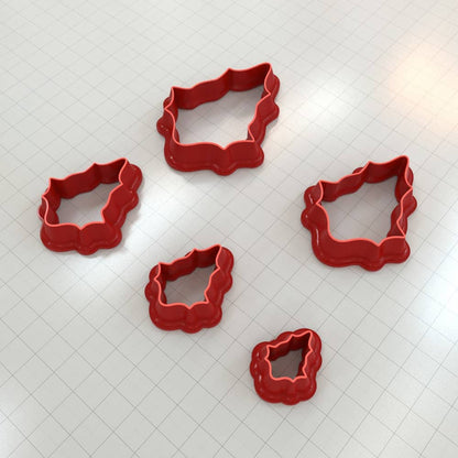 Wave-Edged Heart Clay Cutter Plastic Cutters SweetyBijou Tools   