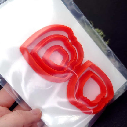 Wavy Heart Clay Cutter Plastic Cutters SweetyBijou Tools   