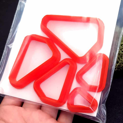 Sleek Triangle Clay Cutter Plastic Cutters SweetyBijou Tools   