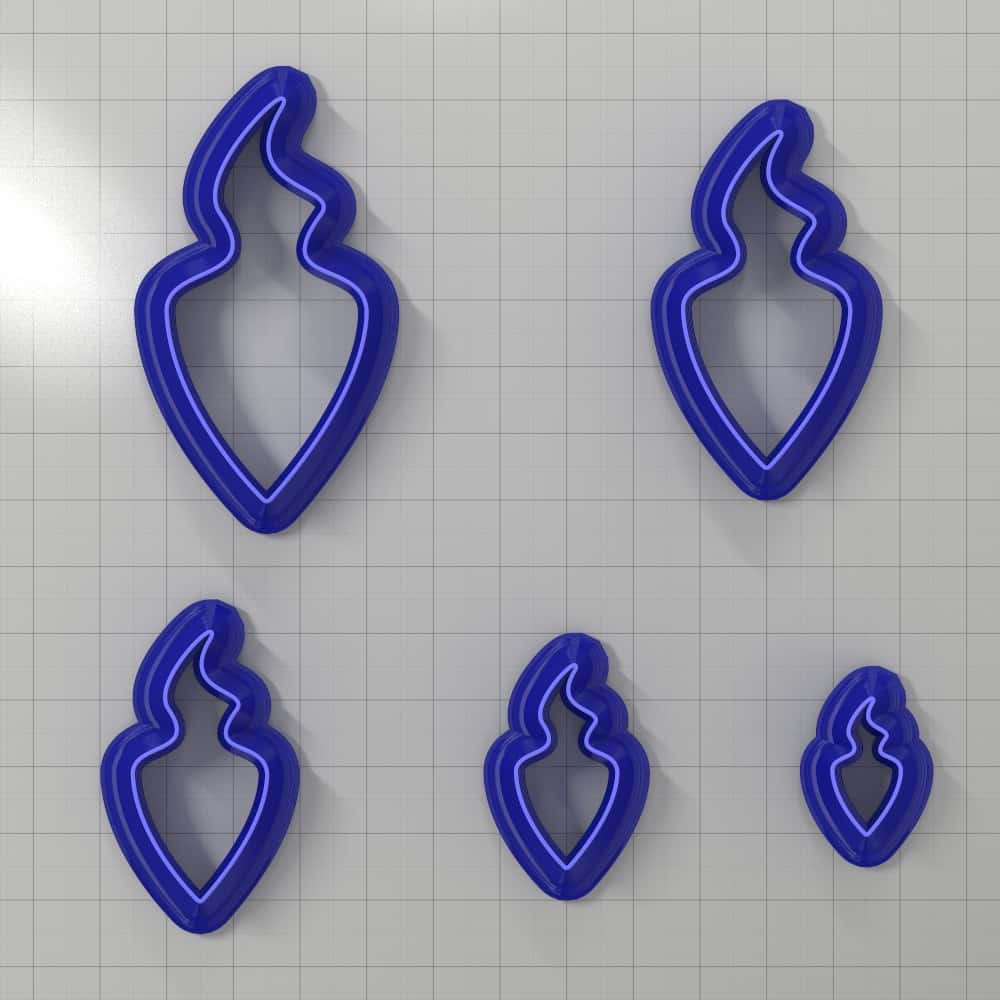 Drops Clay Cutters #43 Left Plastic Cutters SweetyBijou Tools   