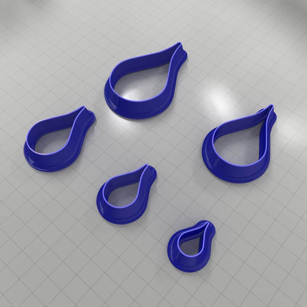 Drops Clay Cutters #47 Plastic Cutters SweetyBijou Tools   