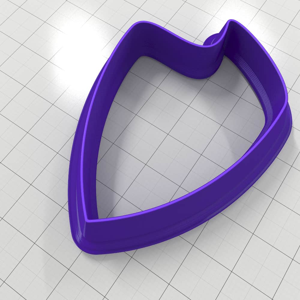 Shield shape polymer clay earring cutter