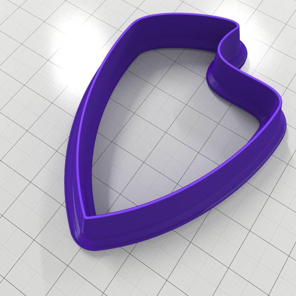 Shield shape polymer clay earring cutter