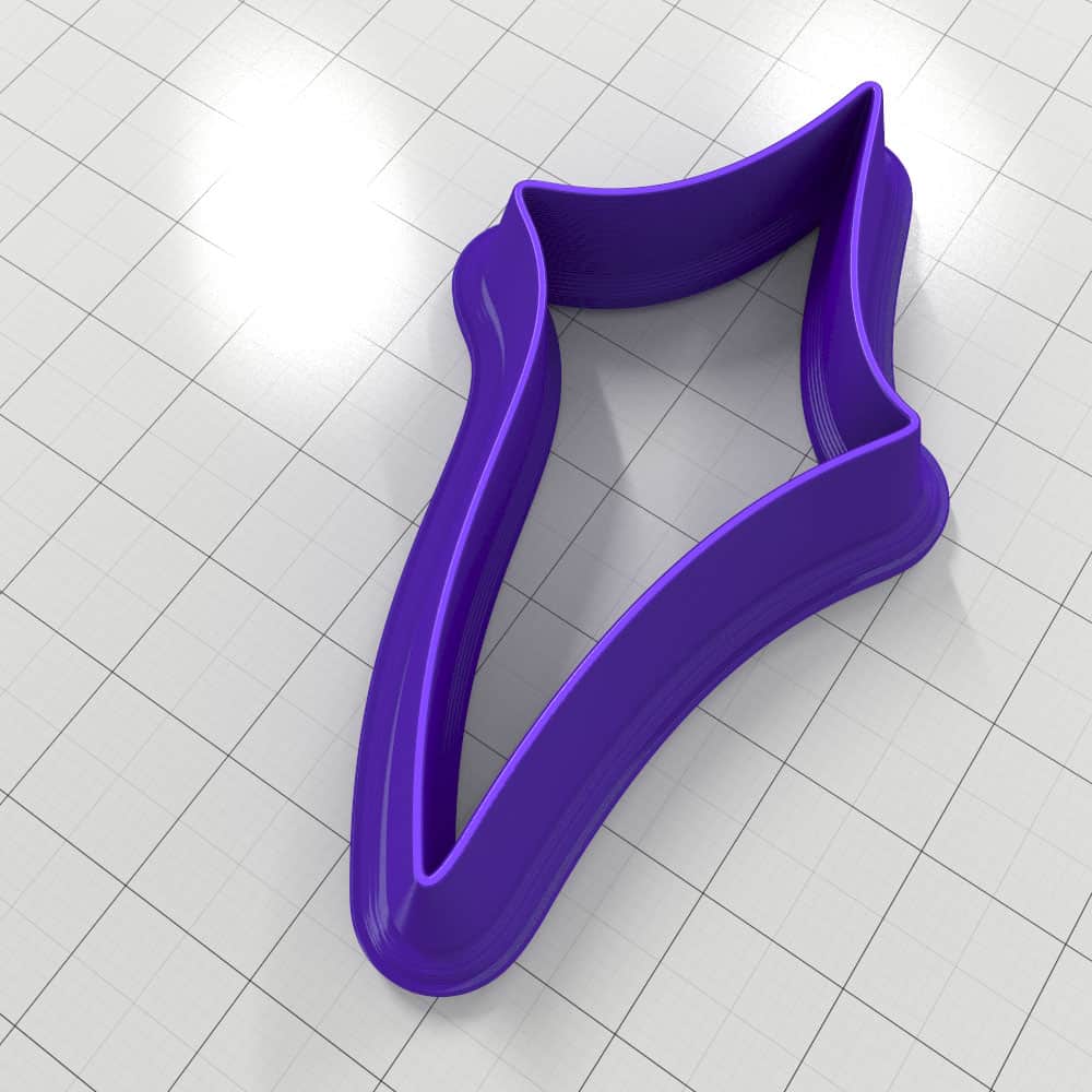 Shield shape polymer clay earring cutter