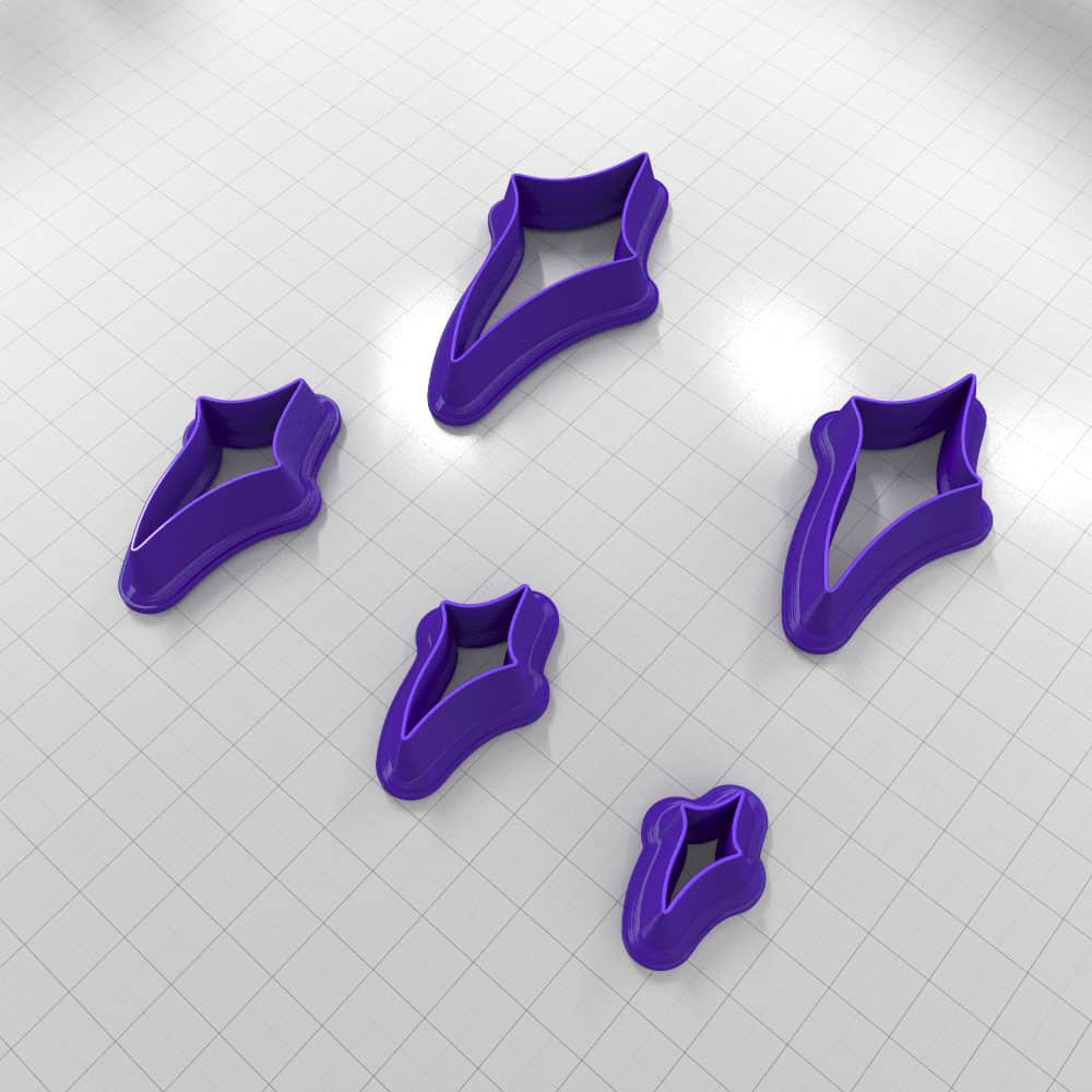 Shield shape polymer clay earring cutter