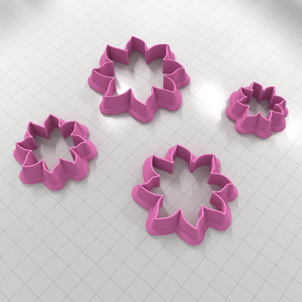Fire Flower Clay Cutter Plastic Cutters SweetyBijou Tools   