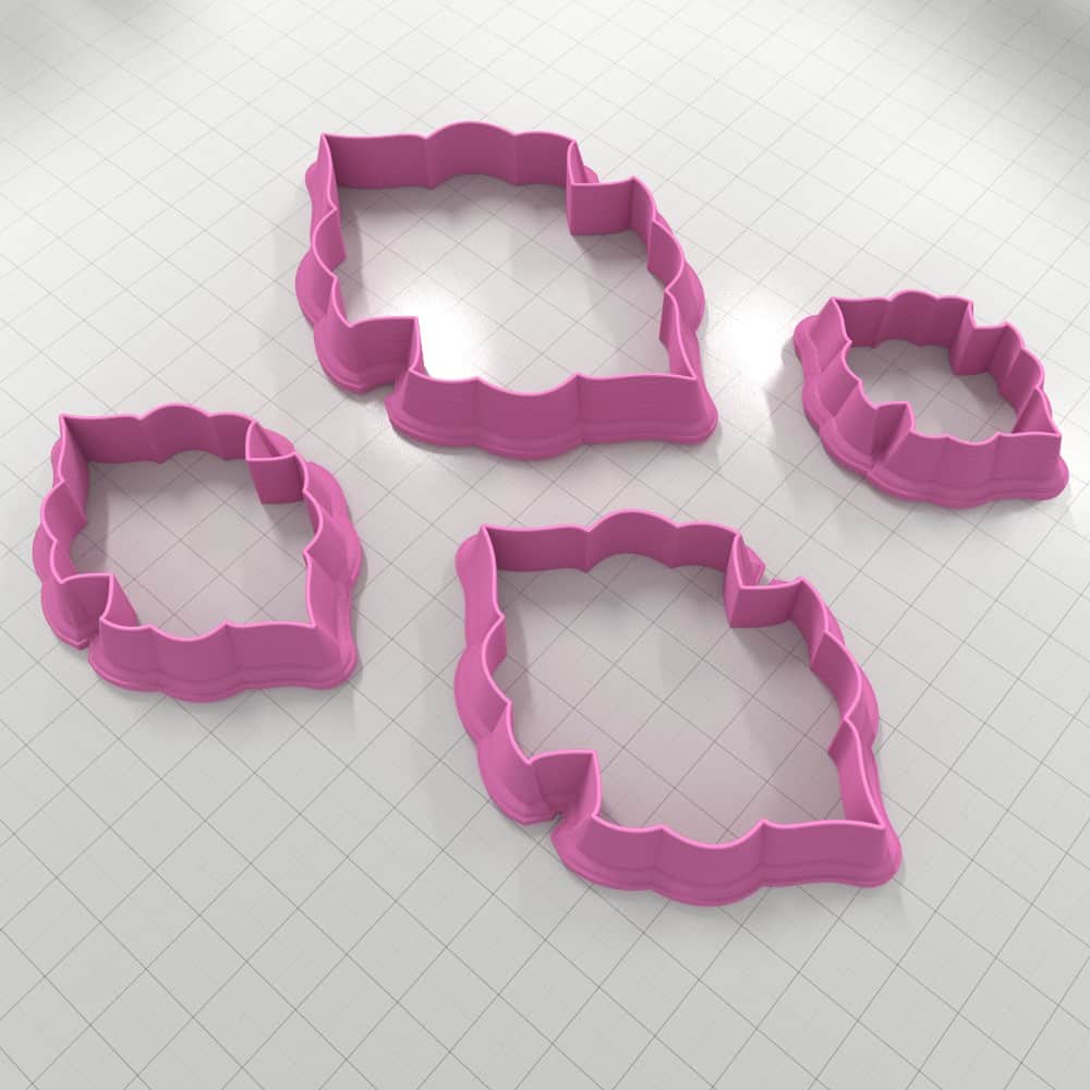 Wavy Charm Clay Cutters Plastic Cutters SweetyBijou Tools   