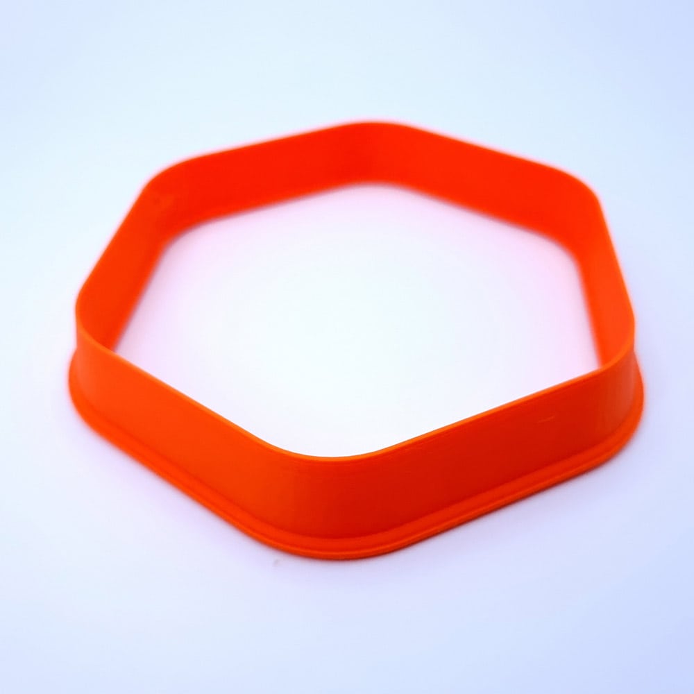 Rounded hexagon extra-large polymer clay cutter