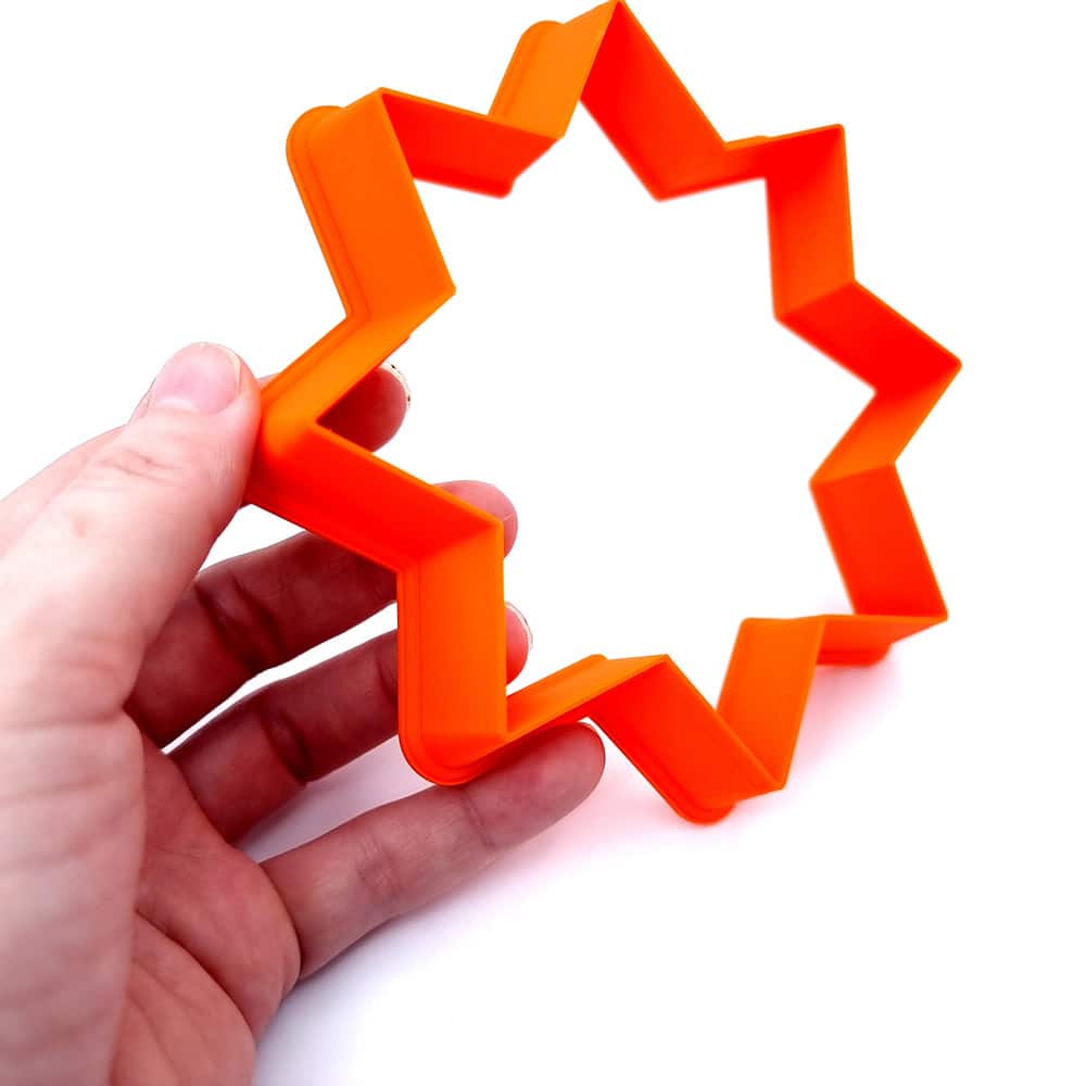 8-pointed star extra-large polymer clay cutter
