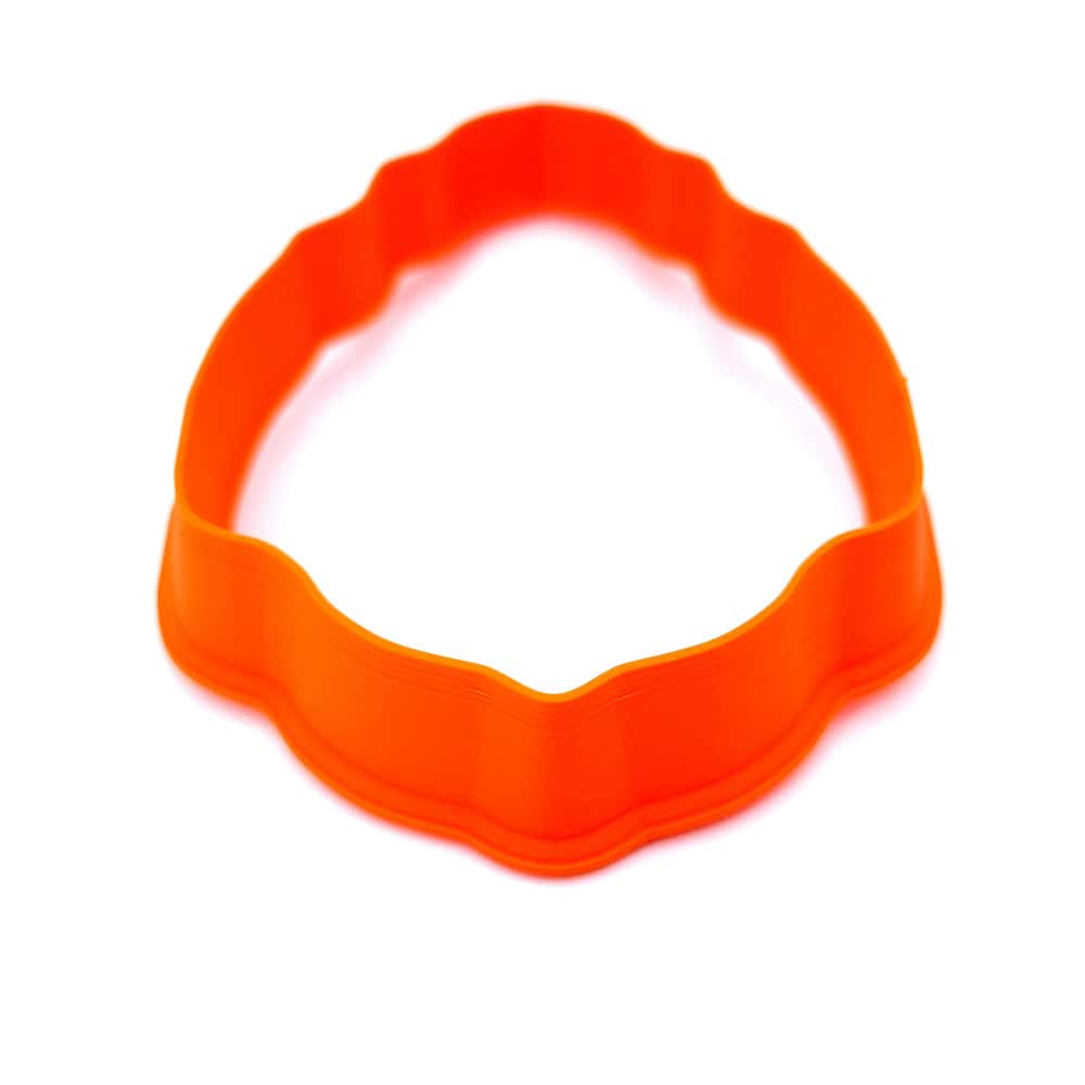 Wavy oval extra-large polymer clay cutter