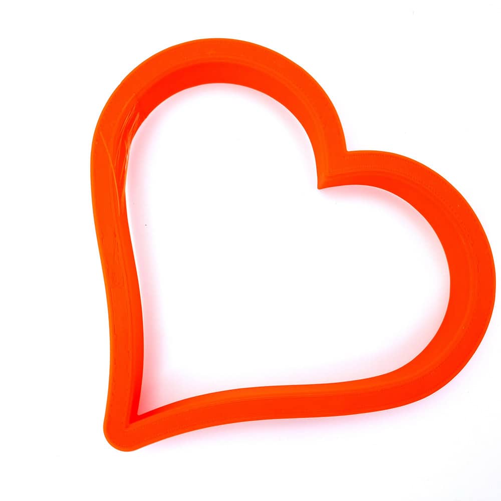 Folk heart extra-large polymer clay cutter