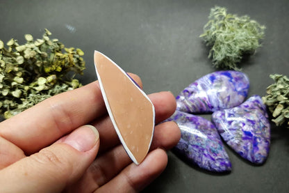 4 cabochons set faux charoite stone Cabochons SweetyBijou Cabochons   