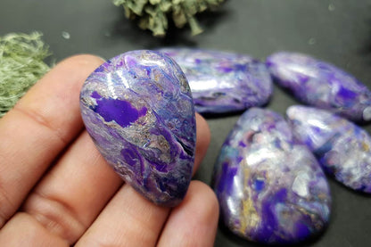 5 cabochons Faux Charoite Clay Stone Cabochons SweetyBijou Cabochons   