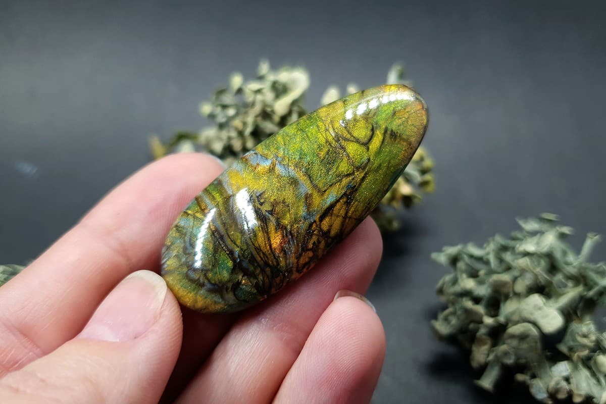 Faux Labradorite Stones 5 cabochons Cabochons SweetyBijou Cabochons   