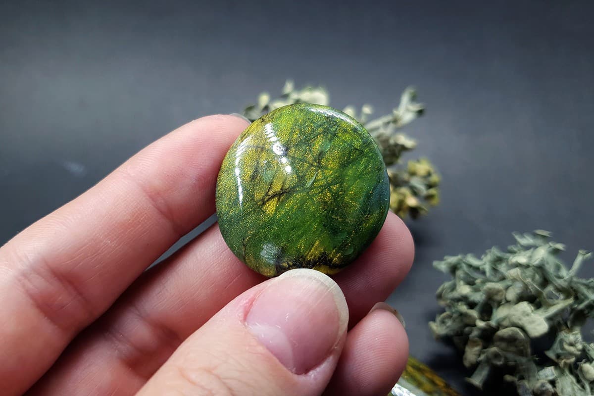 Faux Labradorite Stones 5 cabochons Cabochons SweetyBijou Cabochons   