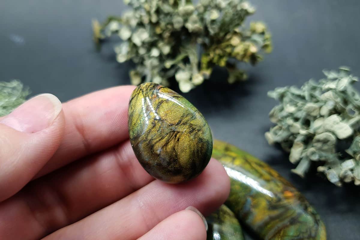 Faux Labradorite Stones 5 cabochons Cabochons SweetyBijou Cabochons   