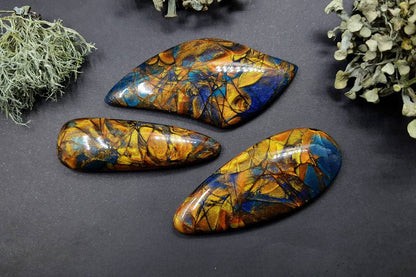 Set of 3 cabochons - faux labradorite stone Cabochons SweetyBijou Cabochons Default Title  