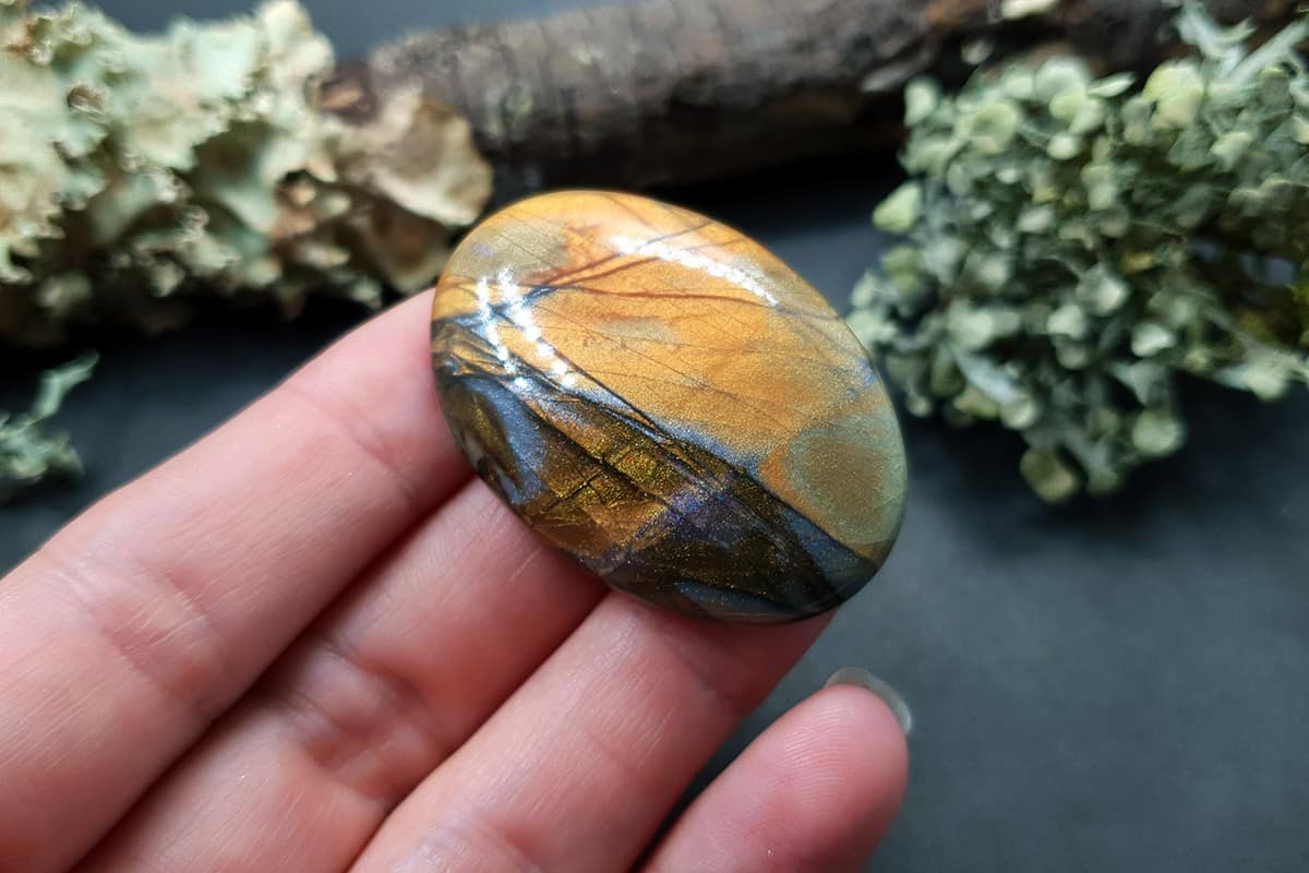 3 cabochons faux labradorite stones Cabochons SweetyBijou Cabochons   