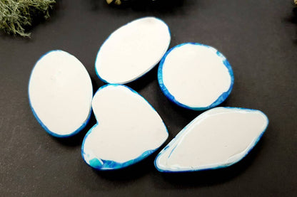 5 cabochons Faux Larimar Stone from Polymer Clay #2 Cabochons SweetyBijou Cabochons   