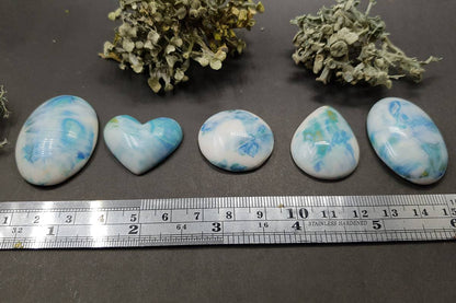 5 cabochons Faux Larimar Stone #10 Cabochons SweetyBijou Cabochons   
