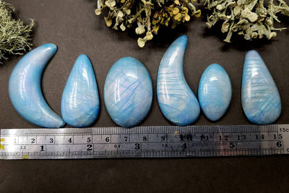 6 cabochons faux rainbow moonstone #2 Cabochons SweetyBijou Cabochons   
