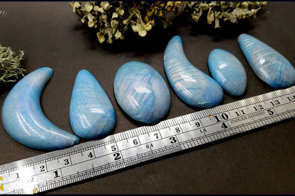 6 cabochons faux rainbow moonstone #2 Cabochons SweetyBijou Cabochons   