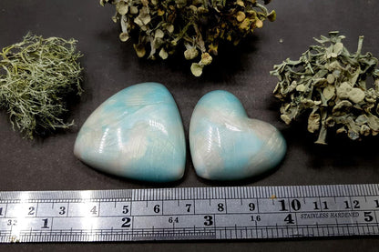 2 cabochons Faux Moonstone from Polymer Clay (#3) Cabochons SweetyBijou Cabochons   