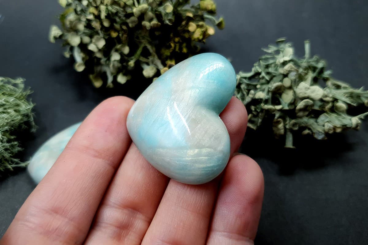 2 cabochons Faux Moonstone from Polymer Clay (#3) Cabochons SweetyBijou Cabochons   