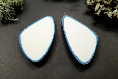 2 cabochons Faux Moonstone from Polymer Clay (#4) Cabochons SweetyBijou Cabochons   