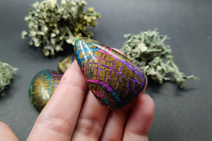 Faux Opalized Wood Stone - 3 cabochons Cabochons SweetyBijou Cabochons   