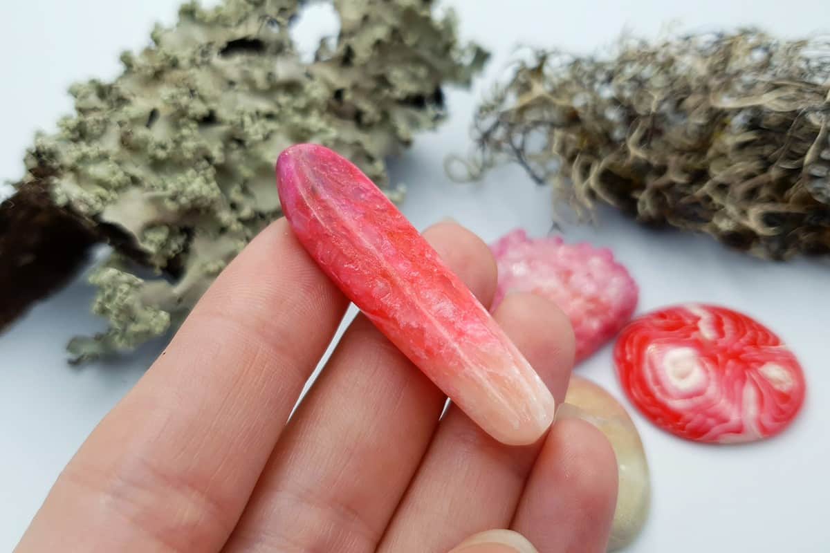 4 pcs Faux Pink Stones from Polymer Clay (Set #2) Cabochons SweetyBijou Cabochons   