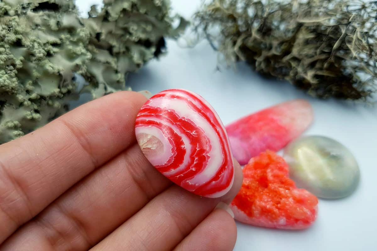 4 pcs Faux Pink Stones from Polymer Clay (Set #3) Cabochons SweetyBijou Cabochons   